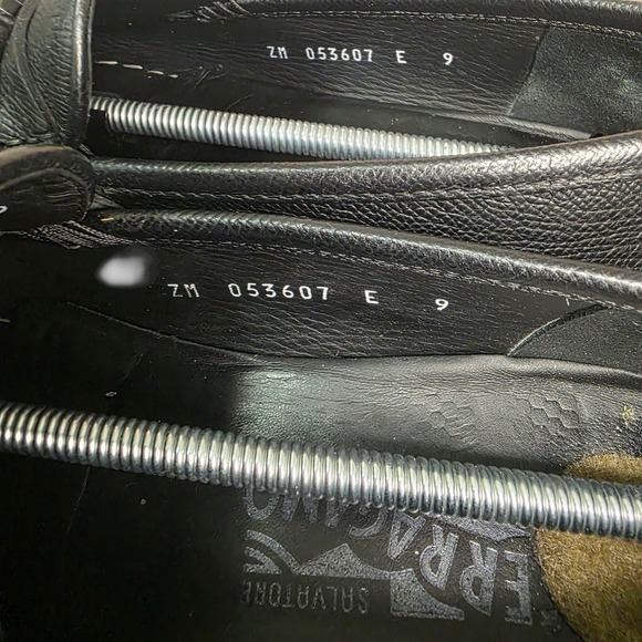 Salvatore Ferragamo Black Leather Loafers Mens 9 E Italy Horsebit Dress Shoes - Picture 8 of 10